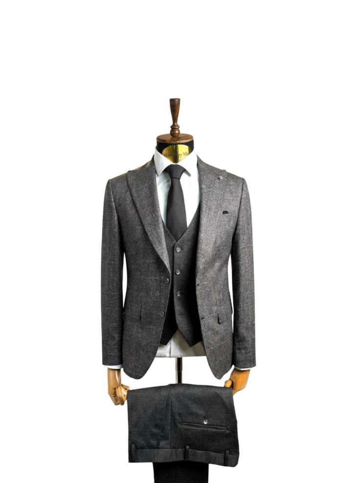 Костюм MAZALTOVMAN 3-ка Premium Серый в клетку