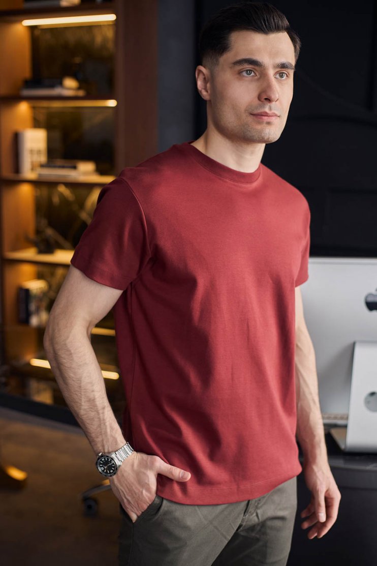 Футболка ГИО Бордовая