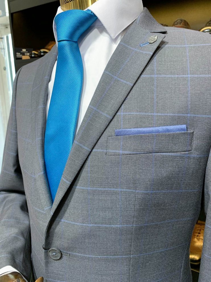 Костюм VAL 2-ка Серый в клетку