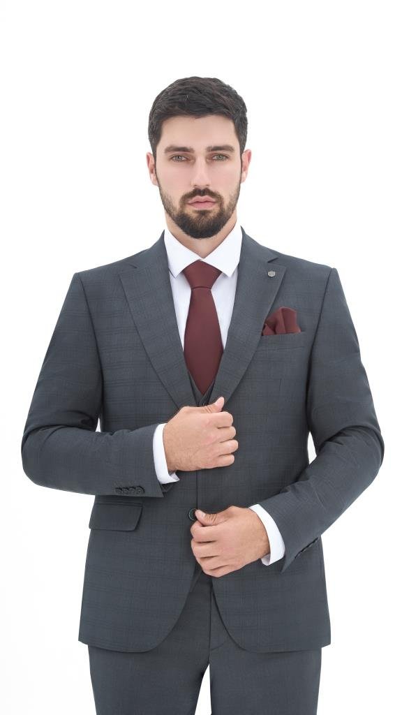 Костюм MAZALTOVMAN 3-ка Зеленый в клетку премиум