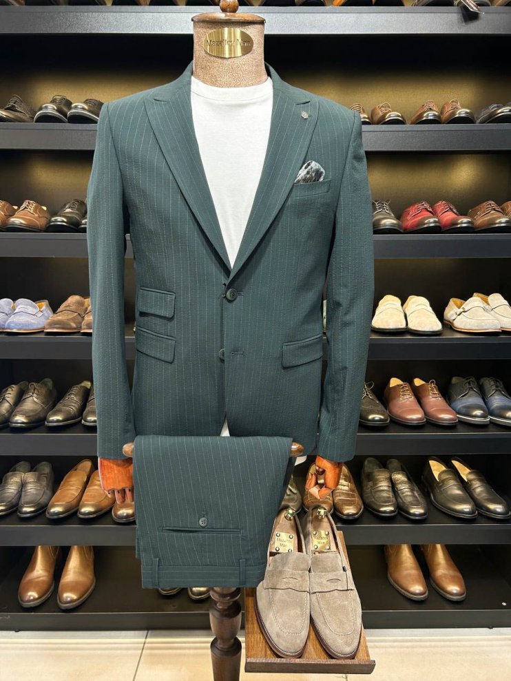 Костюм MAZALTOVMAN 2-ка  Зеленый в полоску премиум