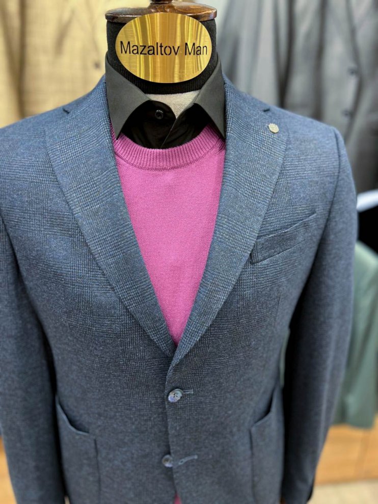 Костюм MAZALTOVMAN 2-ка Premium Синий в клетку