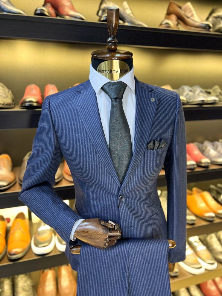 Костюм MAZALTOVMAN Karloy 2-ка Синий в полоску