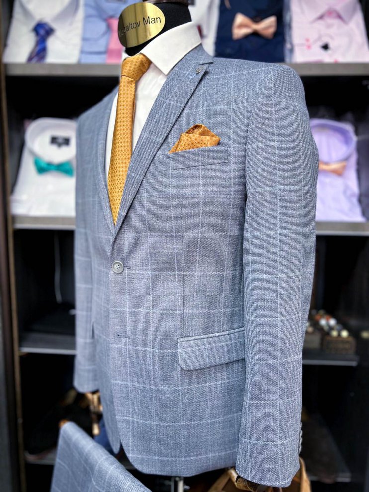 Костюм VAL 2-ка Голубой в клетку