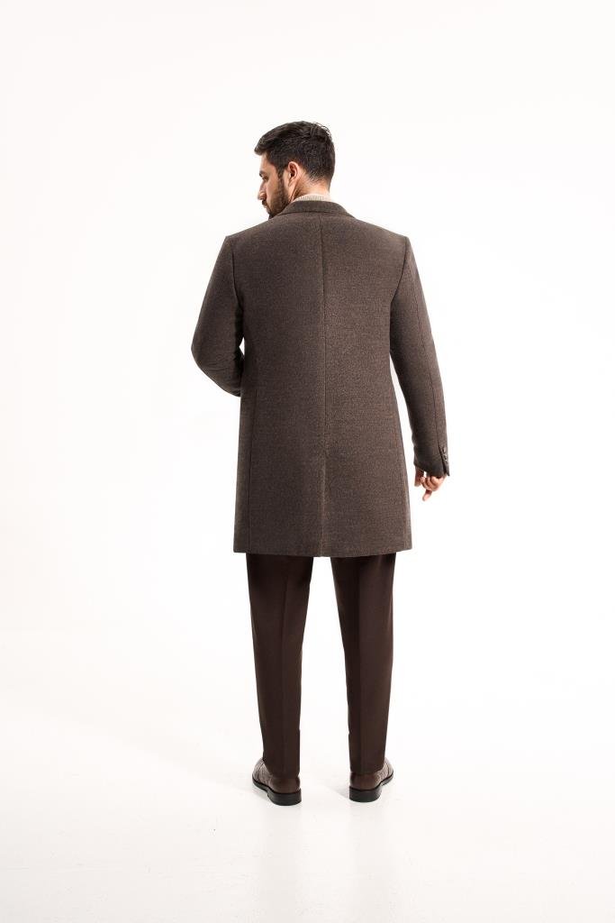Пальто MAZALTOVMAN Premium Темно-коричневое фактурное