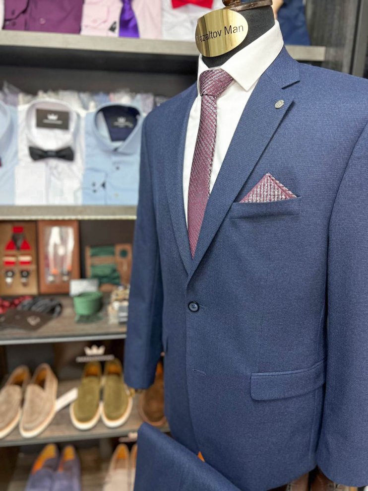 Костюм VAL 2-ка Синий в микроклетку