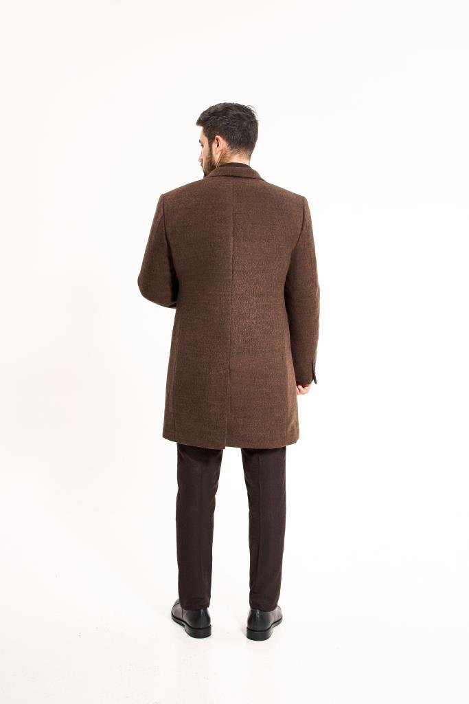 Пальто MAZALTOVMAN Premium Коричневое фактурное