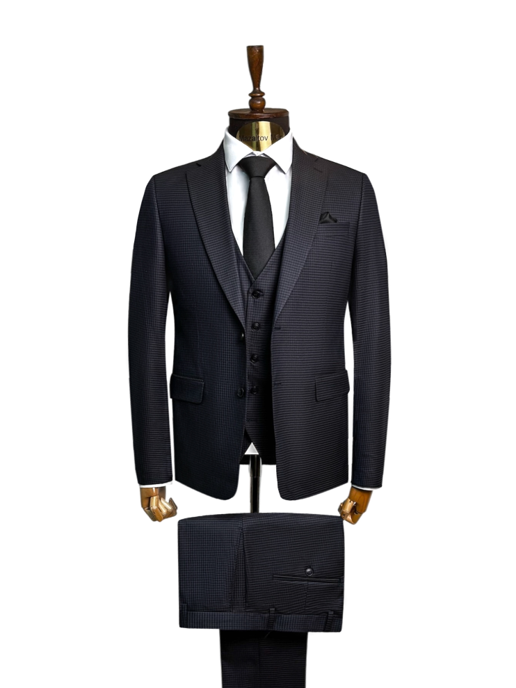 Костюм MAZALTOVMAN 3-ка Premium Синий в клетку