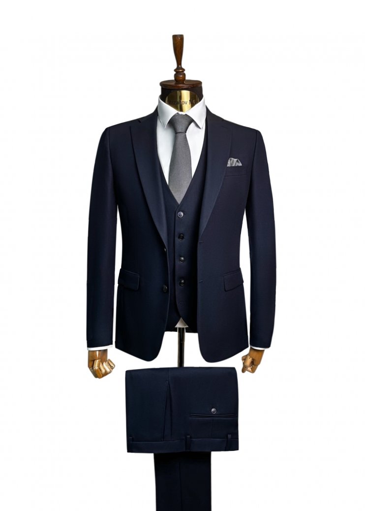 Костюм MAZALTOVMAN 3-ка Premium Синий фактурный