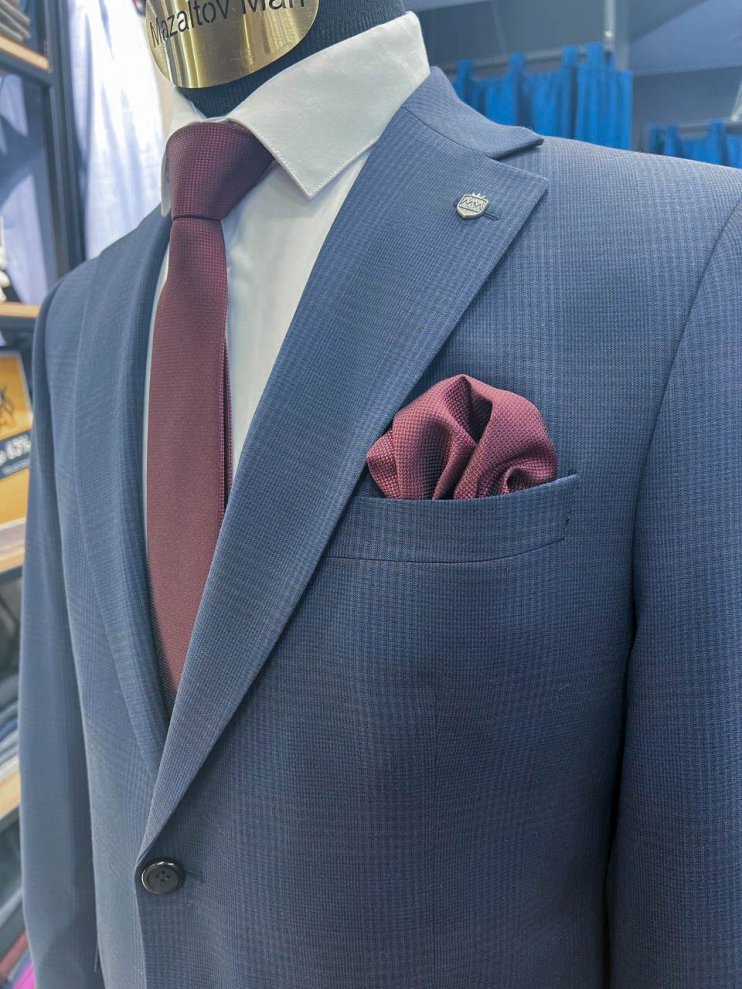 Костюм MAZALTOVMAN 2-ка Premium Синий в клетку