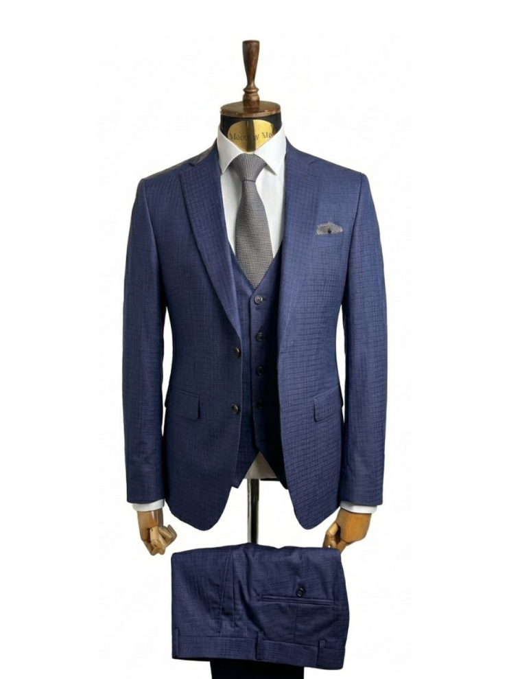 Костюм MAZALTOVMAN 3-ка Premium Синий в клетку