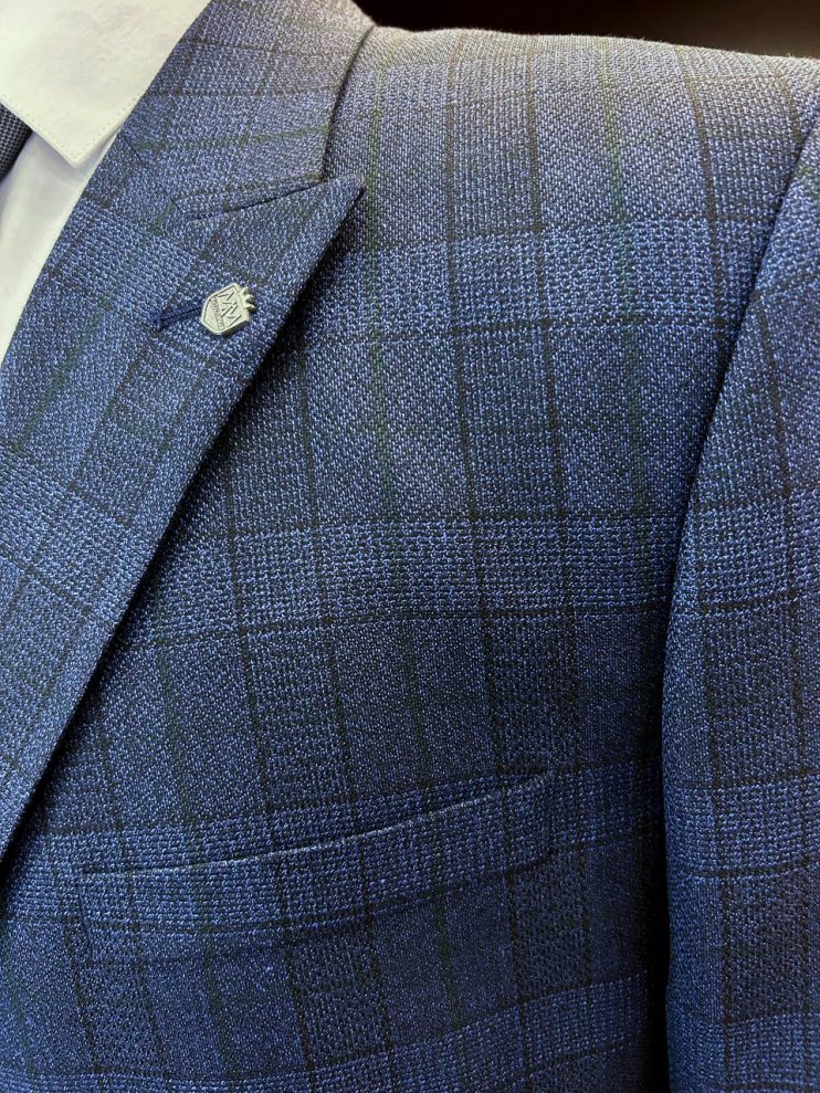 Костюм EMR 3-ка Синий в зеленую клетку