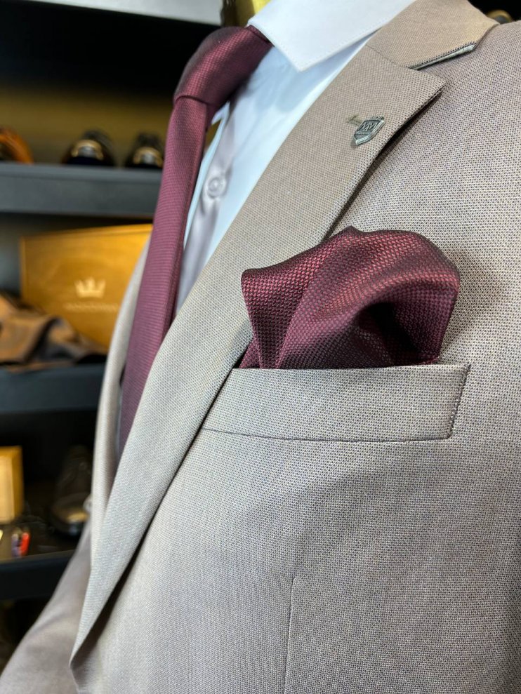 Костюм FAB 2-ка Бежевый фактурный