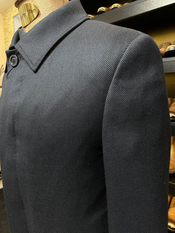 Пальто MAZALTOVMAN Черное фактурное