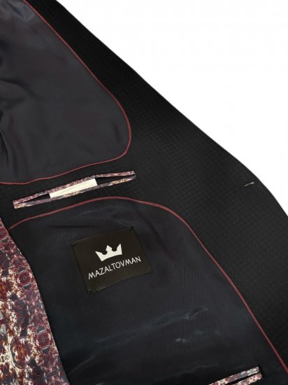Костюм MAZALTOVMAN 3-ка премиум Темно-синий в крапинку