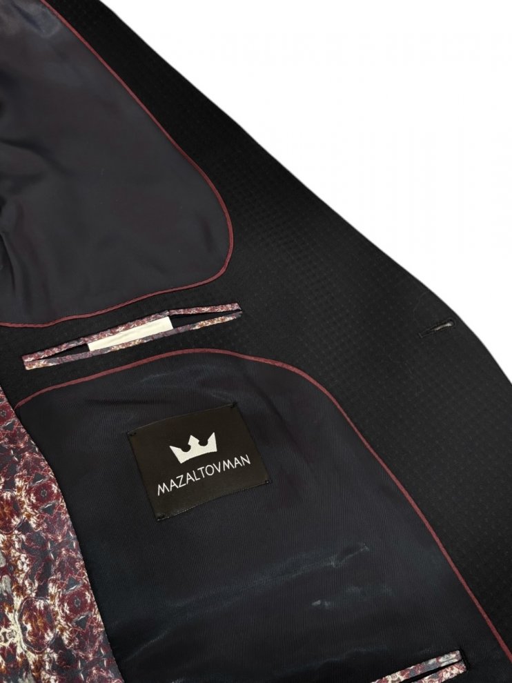 Костюм MAZALTOVMAN 3-ка премиум Темно-синий в крапинку