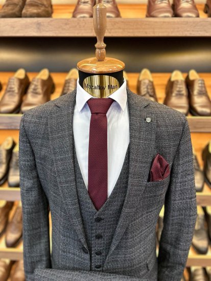 Костюм MAZALTOVMAN 3-ка Серый в клетку