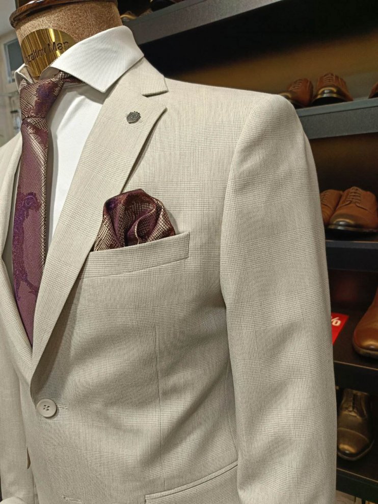 Костюм MAZALTOVMAN 2-ка Бежевый в клетку