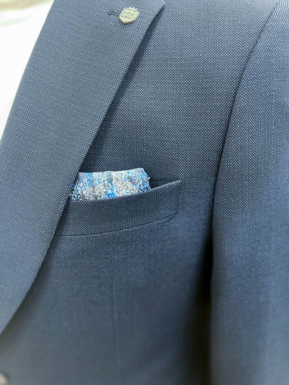 Костюм MAZALTOVMAN 2-ка Premium Темно-синий фактурный кежуал