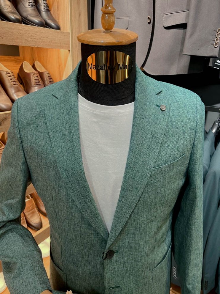 Костюм MAZALTOVMAN 2-ка Premium Лен Зеленый кежуал
