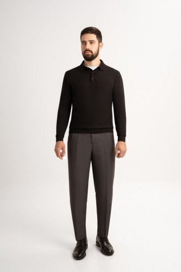 Поло HLF Черное с пуговицами