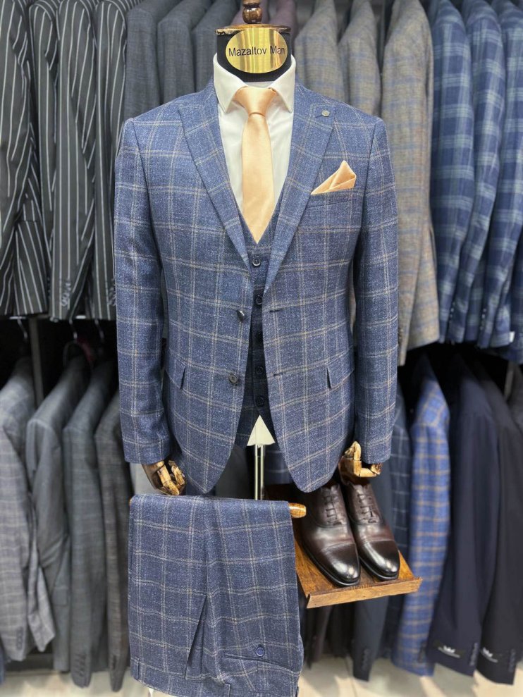 Костюм BEL 3-ка Синий в клетку