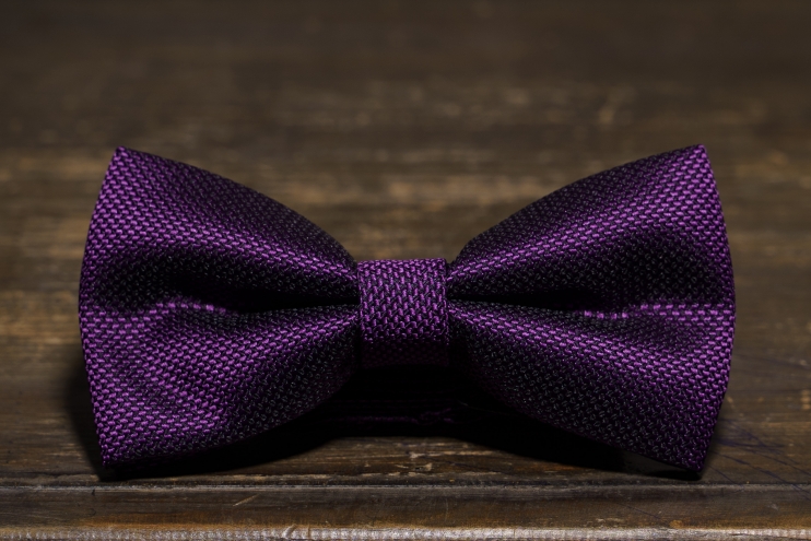 Галстук-бабочка Темно-фиолетовая текстурная