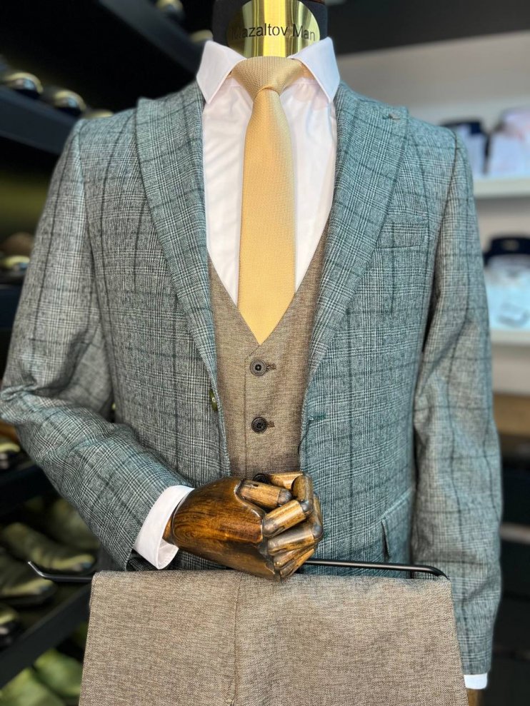 Костюм FER 3-ка Зелёный в клетку