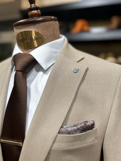 Костюм MAZALTOVMAN 2-ка Premium Бежевый фактурный