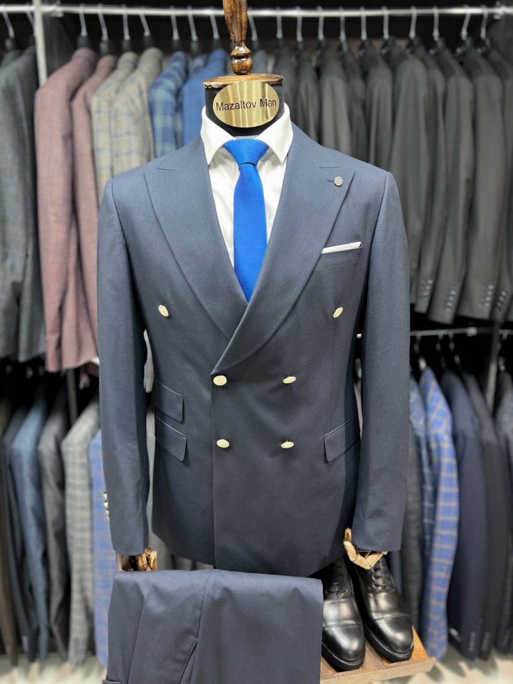 Костюм FCP 2-ка Синий двубортный