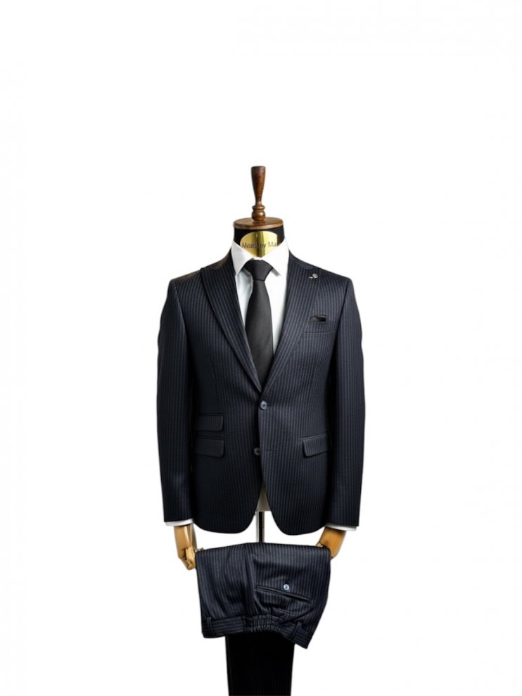 Костюм MAZALTOVMAN 2-ка VIP Premium Темно-синий в полоску