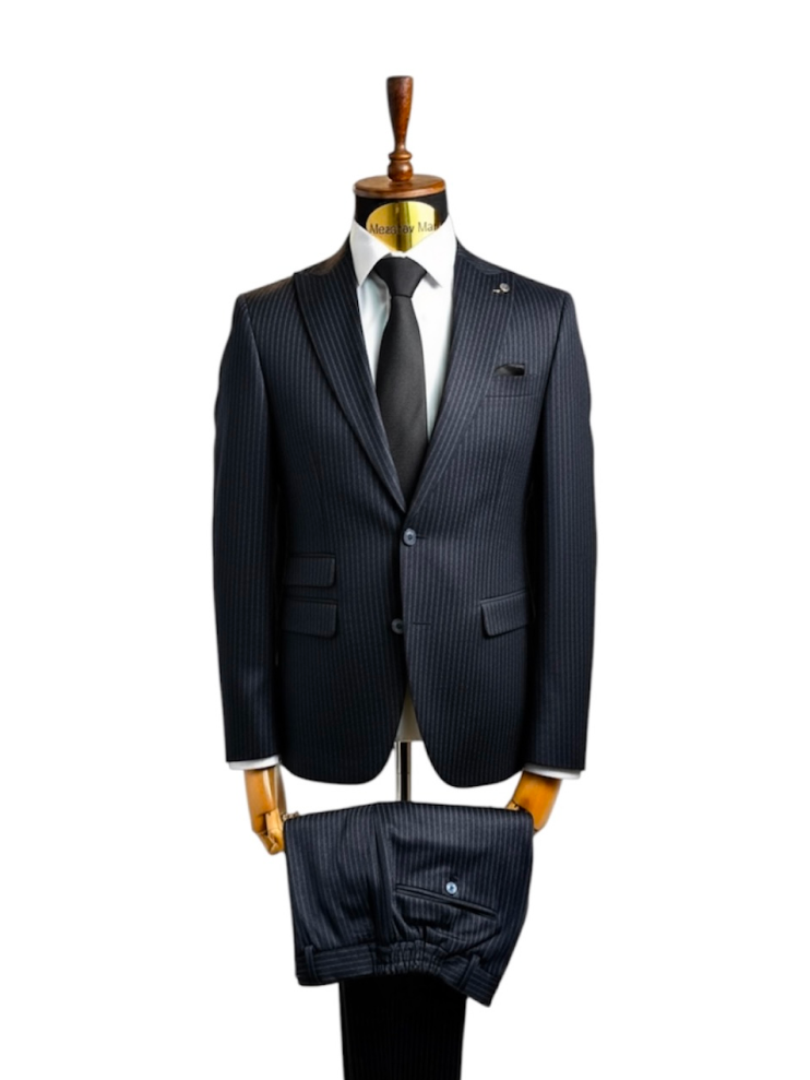 Костюм MAZALTOVMAN 2-ка VIP Premium Темно-синий в полоску