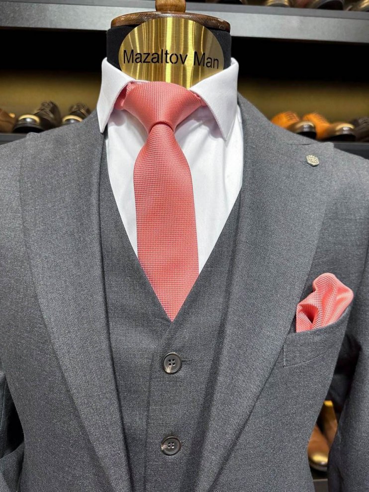 Костюм ERN 3-ка Серый фактурный