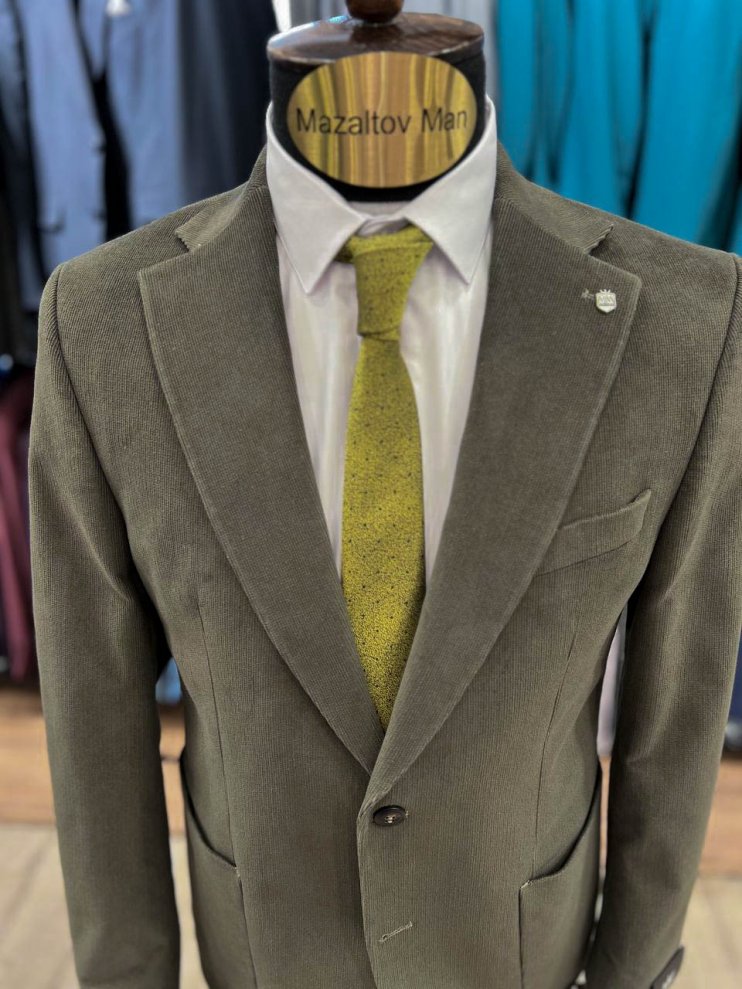 Костюм MAZALTOVMAN 2-ка Premium Хаки вельветовый