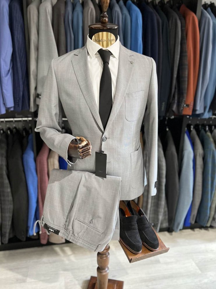 Костюм MAZALTOVMAN 2-ка Серый в микроклетку