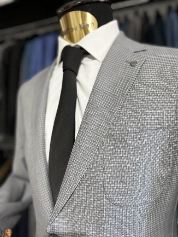 Костюм MAZALTOVMAN 2-ка Серый в микроклетку