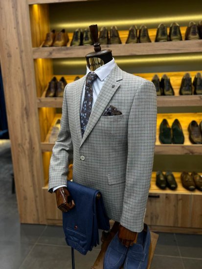 Пиджак DIR Бежевый в клетку