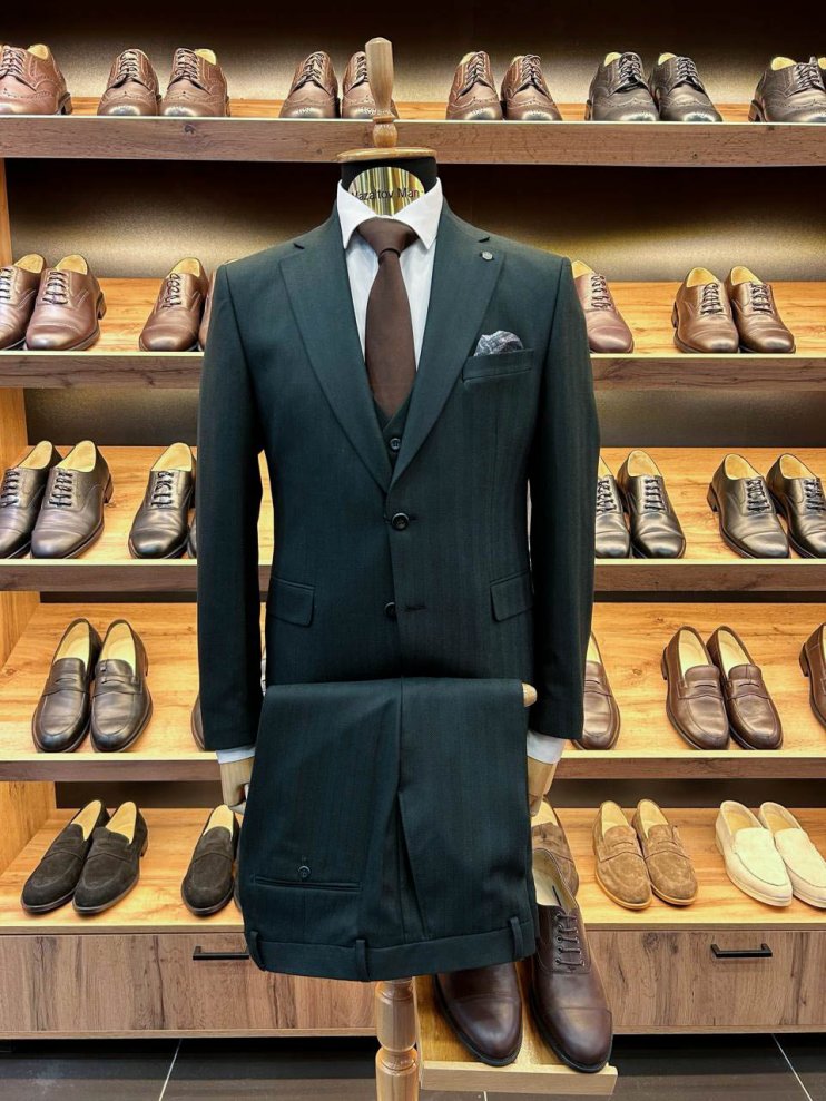 Костюм MAZALTOVMAN 3-ка Premium Зеленый в елочку